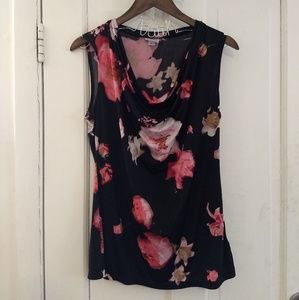 Floral cowl neck tank